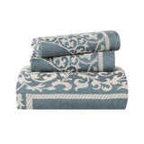 Lyron Cotton Blend Woven Jacquard Floral Scroll Bedspread Set