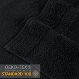 12-Piece Set, 100% Cotton Bathroom Towels, Zero Twist
