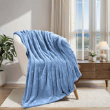 Fleece Plush Medium Weight Fluffy Soft Solid Decorative Blanket