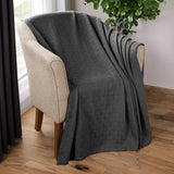 100% Cotton Thermal Blanket – Basketweave All-Season, Lightweight & Breathable