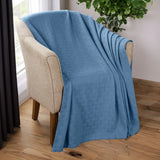 100% Cotton Thermal Blanket – Basketweave All-Season, Lightweight & Breathable
