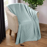 100% Cotton Thermal Blanket – Basketweave All-Season, Lightweight & Breathable