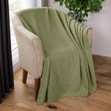 100% Cotton Thermal Blanket – Basketweave All-Season, Lightweight & Breathable