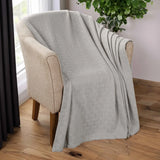 100% Cotton Thermal Blanket – Basketweave All-Season, Lightweight & Breathable