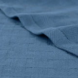 100% Cotton Thermal Blanket – Basketweave All-Season, Lightweight & Breathable