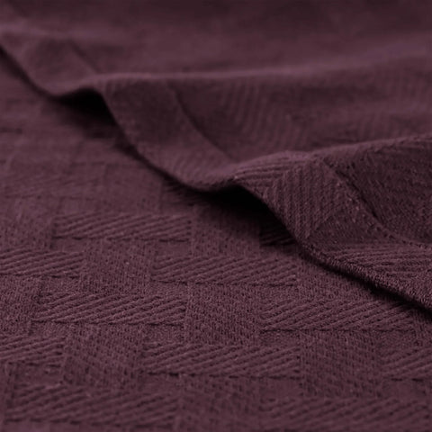100% Cotton Thermal Blanket – Basketweave All-Season, Lightweight & Breathable