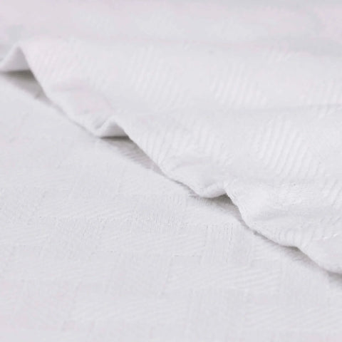 100% Cotton Thermal Blanket – Basketweave All-Season, Lightweight & Breathable