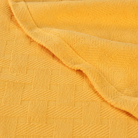 100% Cotton Thermal Blanket – Basketweave All-Season, Lightweight & Breathable