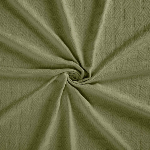 100% Cotton Thermal Blanket – Basketweave All-Season, Lightweight & Breathable