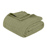 100% Cotton Thermal Blanket – Basketweave All-Season, Lightweight & Breathable