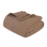 100% Cotton Thermal Blanket – Basketweave All-Season, Lightweight & Breathable
