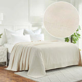 100% Cotton Thermal Blanket – Basketweave All-Season, Lightweight & Breathable