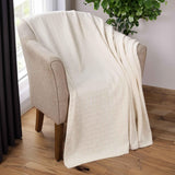 Basketweave Classic Farmhouse All-Season Cotton Blanket