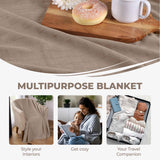 Basketweave Classic Farmhouse All-Season Cotton Blanket