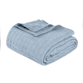 Basketweave Classic Farmhouse All-Season Cotton Blanket
