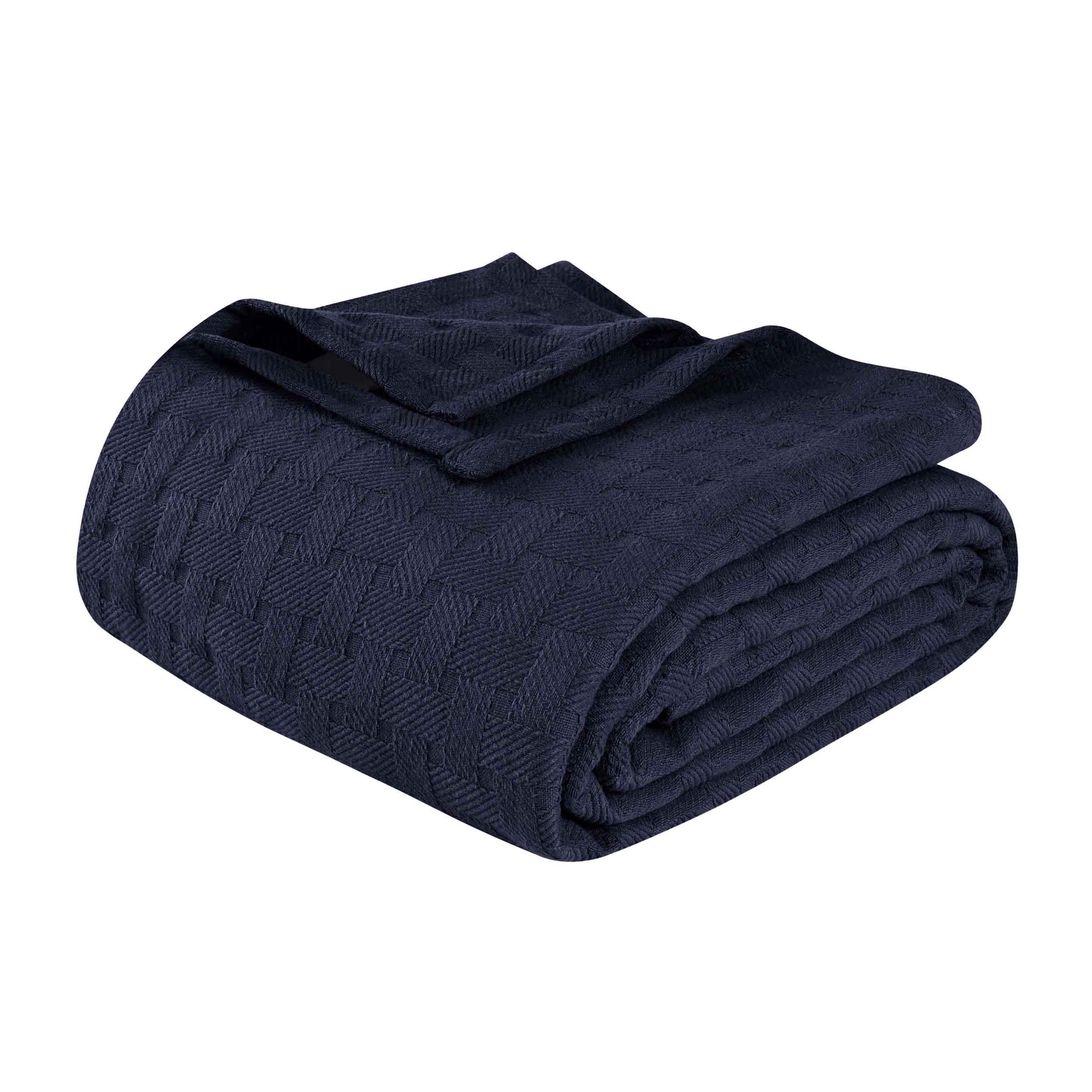 Basketweave Classic Farmhouse All-Season Cotton Blanket