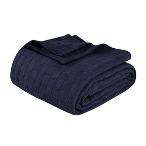 Basketweave Classic Farmhouse All-Season Cotton Blanket