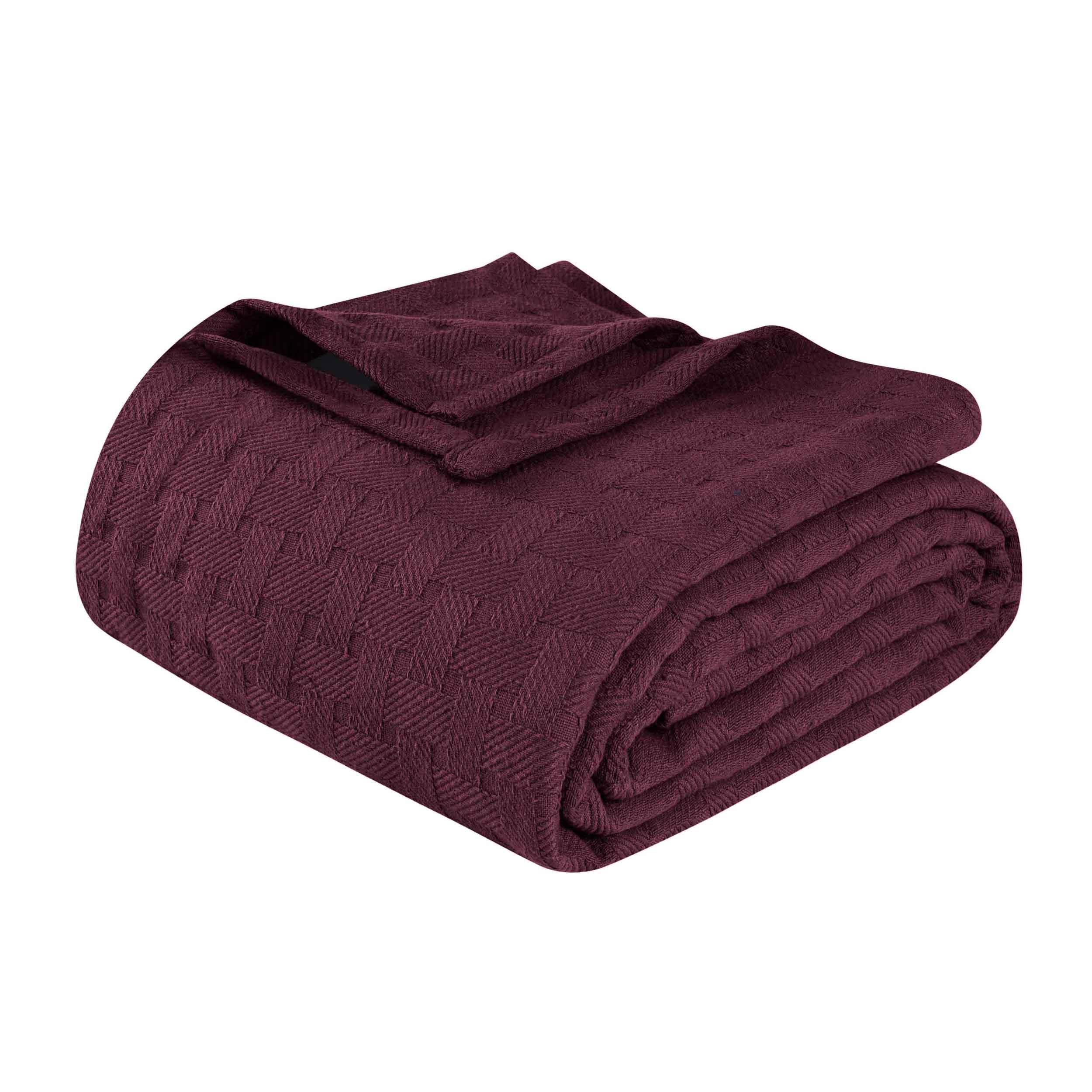 Basketweave Classic Farmhouse All-Season Cotton Blanket