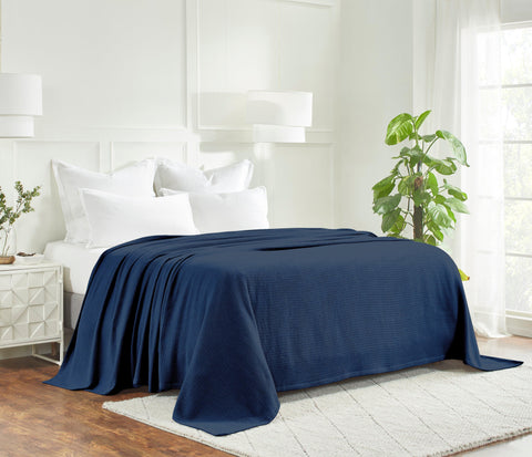 100% Cotton Waffle Blanket – Cooling Waffle Weave, Lightweight & Breathable