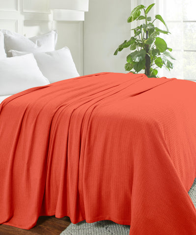100% Cotton Waffle Blanket – Cooling Waffle Weave, Lightweight & Breathable