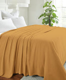Waffle Weave Honeycomb Knit Soft Solid Textured Cotton Blanket