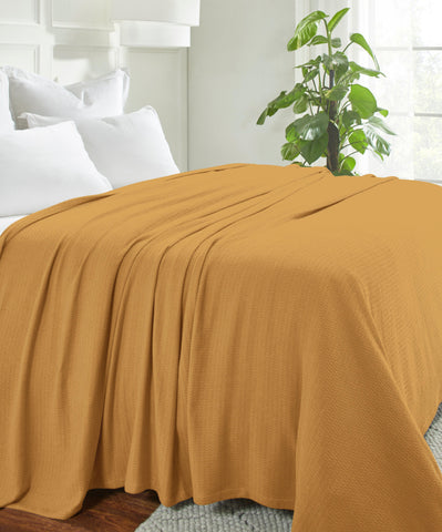 100% Cotton Waffle Blanket – Cooling Waffle Weave, Lightweight & Breathable