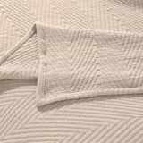 Aswan Cotton Medium Weight Textured Modern Chevron Woven Coverlet