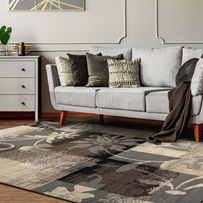 Pastiche Contemporary Floral Patchwork Indoor Area Rug or Runner