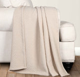 Aswan Cotton Medium Weight Textured Modern Chevron Woven Coverlet