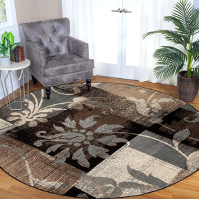 Pastiche Contemporary Floral Patchwork Indoor Area Rug or Runner