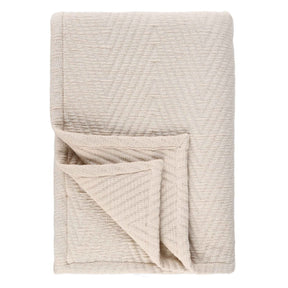 Aswan Cotton Medium Weight Textured Modern Chevron Woven Coverlet