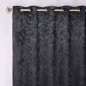 Leaves Room Darkening Grommet Blackout Curtain Panels, Set of 2