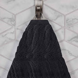 Zero Twist Cotton Solid and Jacquard Bath Towel Set of 4
