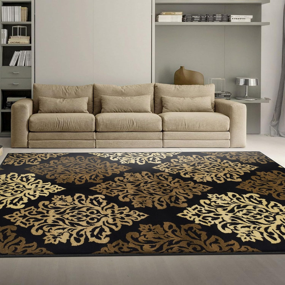 Danvers Floral Medallion Damask Indoor Area Rug Or Runner Rug