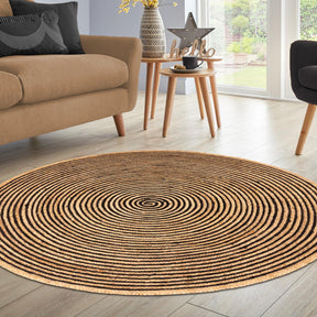 Braided Jute Reversible Round Indoor Outdoor Area Rug