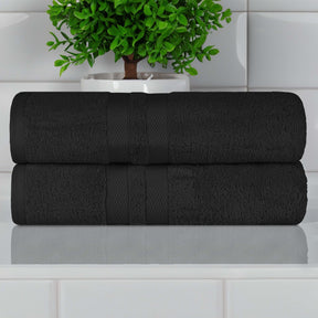 Ultra-Soft Cotton Solid Medium Weight Absorbent Bath Towel Set of 2