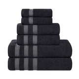 Zero Twist Cotton Ribbed Towel Set 6-Piece - Brea