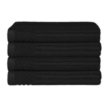 Soho Ribbed Cotton Absorbent Bath Towel Set of 4
