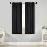 Solid Room Darkening Blackout Curtain Panels, Back Tabs, Set of 2