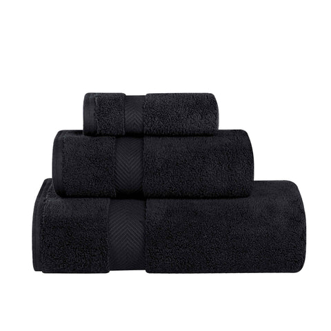 3 Piece Zero Twist Cotton Towels Soft Absorbent