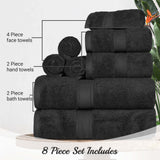 Egyptian Cotton 8-piece towel set – Plush & Heavyweight
