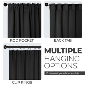 Solid Room Darkening Blackout Curtain Panels, Back Tabs, Set of 2