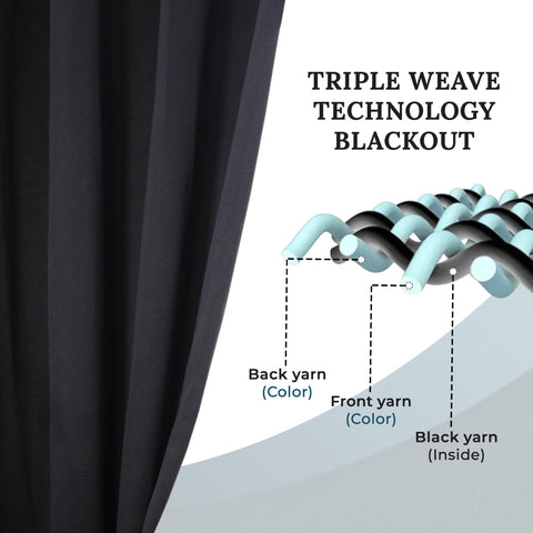 Blackout Window Curtains Solid Room Darkening Washable Set of 2
