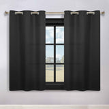 Classic Modern Solid Room Darkening Blackout Curtain Panels, Set of 2