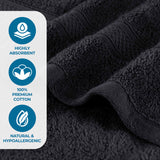 Chevron Zero Twist Solid Soft Absorbent Cotton 3 Piece Towel Set