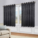 Leaves Room Darkening Grommet Blackout Curtain Panels, Set of 2
