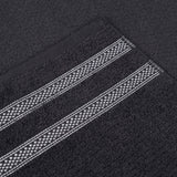 Brea Zero Twist Cotton Ribbed Geometric Border 12 Piece Towel Set