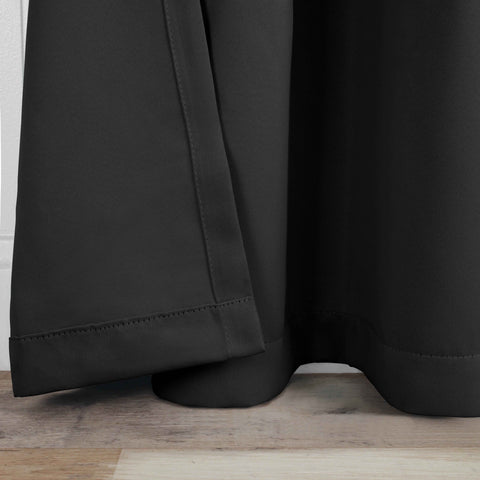 Blackout Window Curtains Solid Room Darkening Back Tab Set of 2