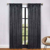Leaves Room Darkening Washable Blackout Curtain Panels, Set of 2
