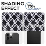 Ribbon Trellis Washable Room Darkening Blackout Curtains, Set of 2
